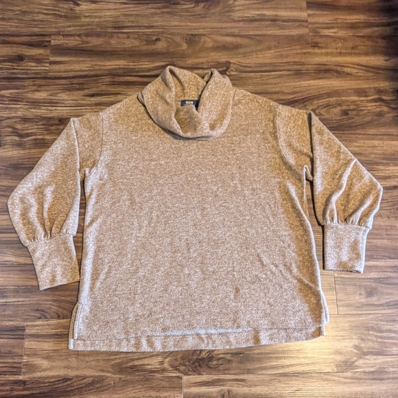 Maeve for Anthropologie XL cowl turtleneck sweater, camel, oversized women's - Picture 1 of 15